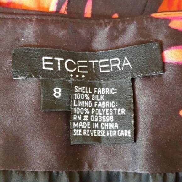 Etcetera Silk Lightening Ruffled Flounce Hem Pintuck Cumberbun Skirt Sz 8 - Picture 3 of 10